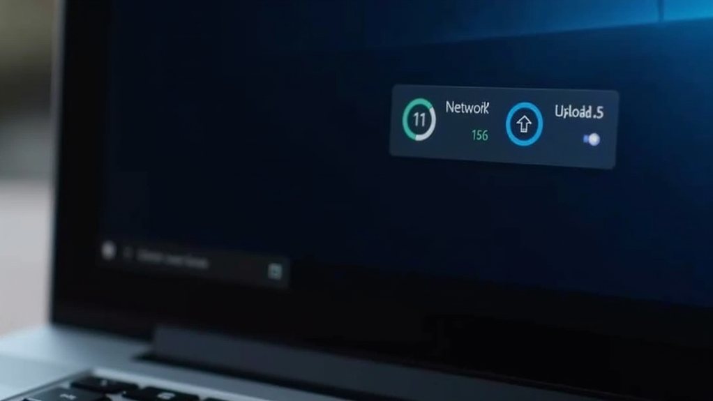 taskbar integrated internet speed test